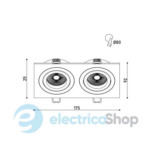Точковий cвітильник KLOODI KD-BASE SQ92x175 GU10 WH