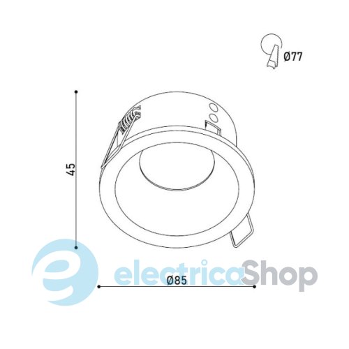Точковий cвітильник KLOODI KD-DUNAI R85 IP65 WH