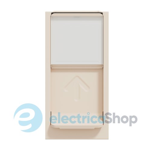 Розетка комп. 1-а., RJ45, кат.6 STP, 1-мод., Unica New, NU341644, бежевый