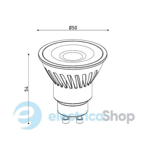 Лампа світлодіодна KLOODI KDGU10-7WSMD 4K 60D DIM LED PRO GU10 7W 4000К 700Lm