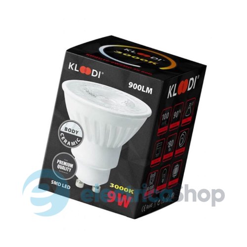 Лампа світлодіодна KLOODI KDGU10-9WSMD 3K 60D LED PRO GU10 9W 3000K 900Lm