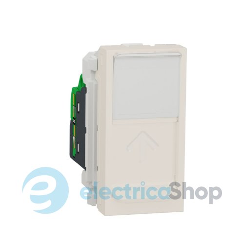Розетка комп. 1-а., RJ45, кат.6 STP, 1-мод., Unica New, NU341644, бежевый