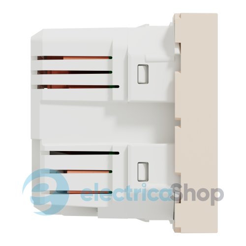 Розетка USB, 2-местная, 5 В / 2100 мА, Unica New бежевый