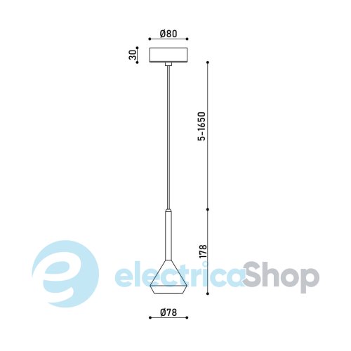 Підвісний світильник Kloodi DECO PE-BONNY185 7W 3K WH 15° LED