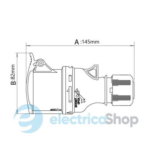 Розетка кабельна 4-п 16A  400V IP44 Sez ISN1643