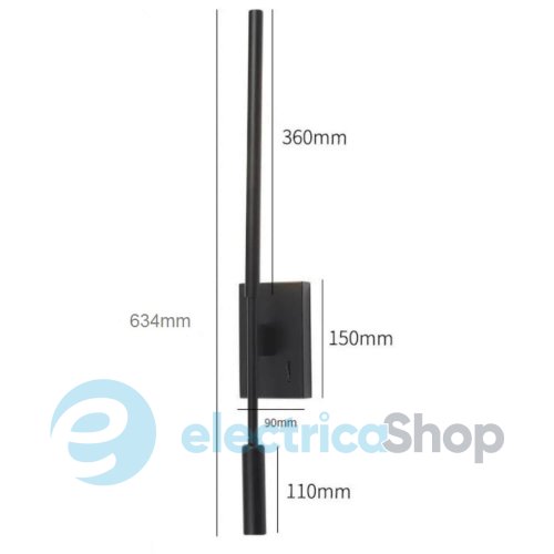 Настінний світильник Kloodi DECO WA-KELLY 634 3K BK 9W+3W LED