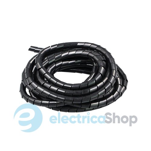 Спіральна кабельна обв'язка e.Next e.spiral.stand.3.black, 1,5-10 мм, 10м, чорна