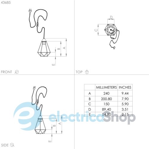 Настольная лампа Eglo TARBES 43685