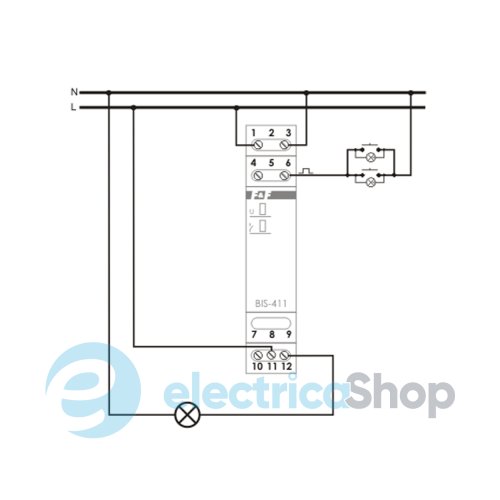 Імпульсне реле BIS-411, 1xNO 16А/230V F&F