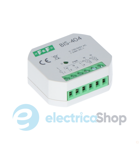 Імпульсне реле BIS-404, 2xNO/NC 5А/230V дві секції F&F