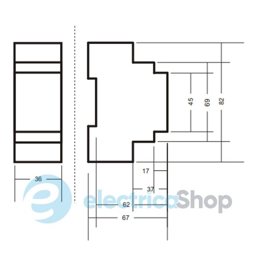 Контактор модульный ST25-40-M, 4NO, 25А/230V, DIN F&F