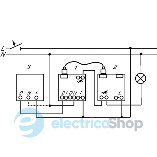 Механізм — «Підсилювач потужності світлорегулятора посадочне місце-DIN-рейка» Abb 6584-500