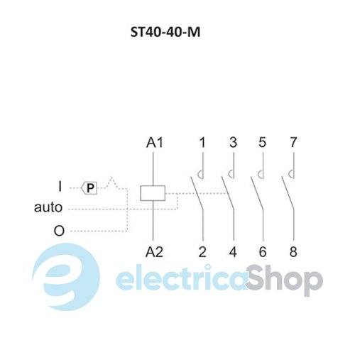 Контактор модульный ST40-40-M, 4NO, 40А/230V, DIN F&F