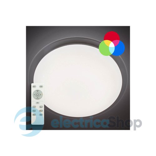 Светильник потолочный светодиодный LUMINARIA SATURN 60W RGB R-555-SHINY-220V-IP20 с пультом ДУ