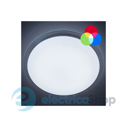 Светильник потолочный светодиодный LUMINARIA SATURN 60W RGB R-555-SHINY-220V-IP20 с пультом ДУ