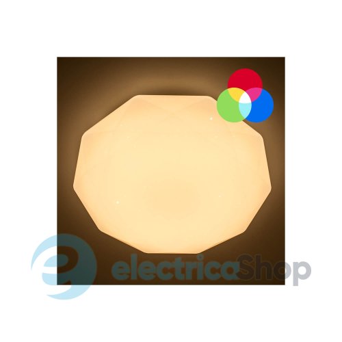 Светильник потолочный светодиодный LUMINARIA ALMAZ 60W RGB R-500-SHINY-220V-IP20 с пультом ДУ