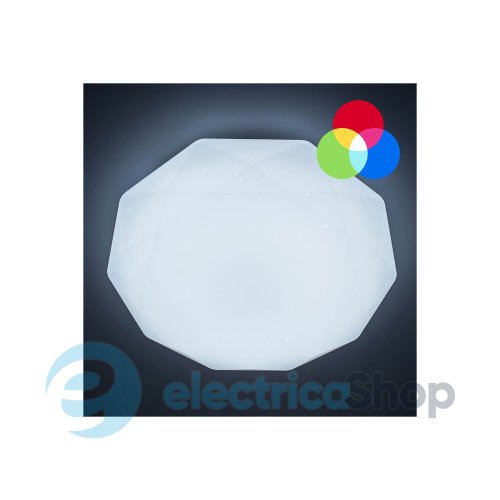 Светильник потолочный светодиодный LUMINARIA ALMAZ 60W RGB R-500-SHINY-220V-IP20 с пультом ДУ