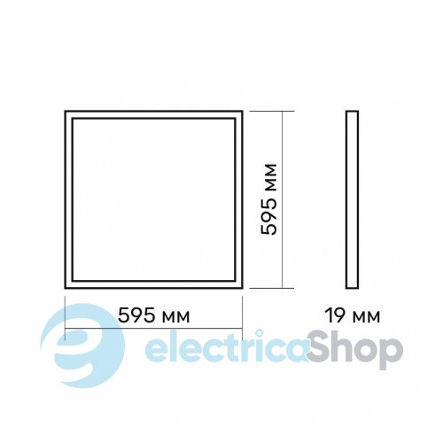Светодиодная панель VIDEX TITANUM 36W 4100K 220V PRISMATIC 27642