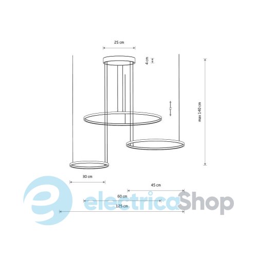 Люстра Nowodvorski Circolo 45W Bl 4000K 10867