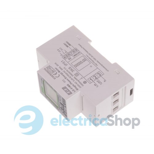 Счетчик электроэнергии LE-01MB F&F, 1ф. 230V 5(100)А, 1 тариф, активн+реактивн., 2 направ., DIN (2мод), M-BUS