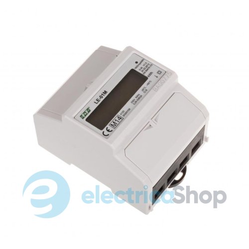 Счетчик электроэнергии LE-01M F&F, 1ф. 230V 5(80)А, 1 тариф, активн., DIN, MODBUS RTU, RS485