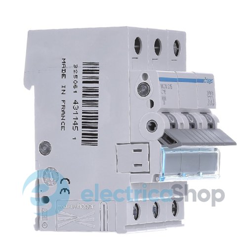 Автоматический выключатель 3-п, 10A, C, 6kA, Hager MCN310