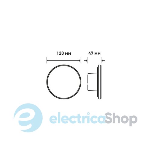 Світильник світлодіодний MAXUS MWL 12W 3CCT IP65 BL Circle (1-MWL-12W-BLC)