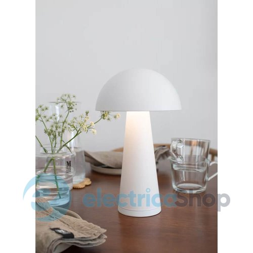 Настільна лампа MARKSLOJD Fungi Rechargeable Matt White 108656