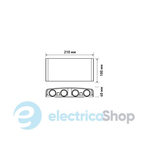 Світильник світлодіодний MAXUS MWL 8W 3CCT IP65 BL Square (1-MWL-8W-WHS)