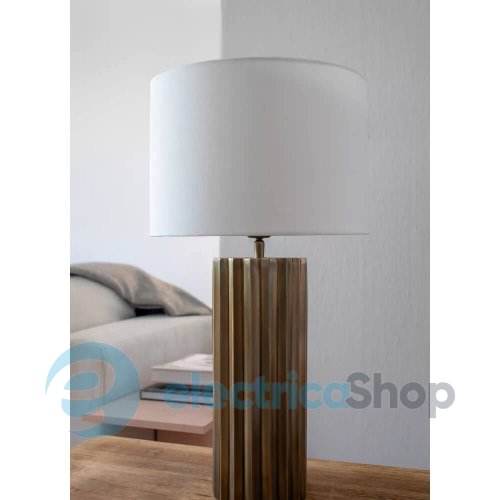 Настольная лампа MARKSLOJD Hashira Table White/Antique Brass 108669