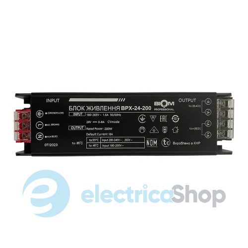 Блок питания  24V/DC 200W IP67, BIOM Professional BPX-24-200 8А негерметичный (23393)