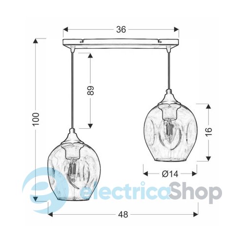 Подвесной светильник Candellux ASPA 32-00590