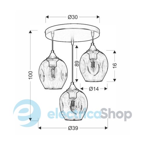 Подвесной светильник Candellux ASPA 33-00613