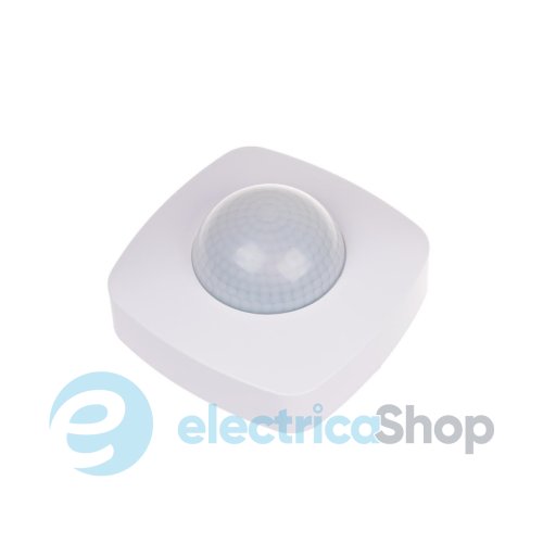 Датчик руху F&F DR-09, накладний, 360° 230V/10А IP20, функція датчик присутності, білий