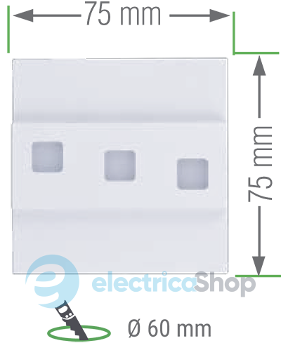 Сходовий світильник LS-VAC Vika F&F, 6000K 12VDC/1.2Вт 100Lm Dimmable антрацит