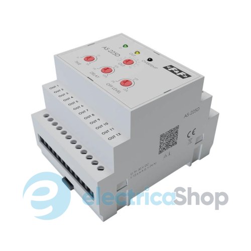 Реле каскадное AS-225D F&F 12канал., DIN 9-30V DC/4А 3÷30сек. з функцией последовательного вкл.