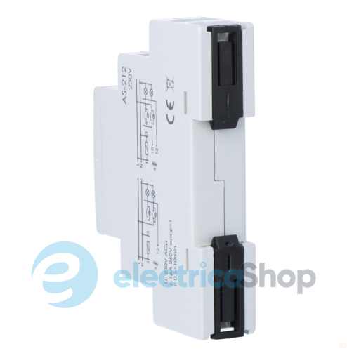 Реле сходове AS-212 F&F, 1мод., DIN, 1НВ 230V/16А, затримка 0,5÷10 хв.