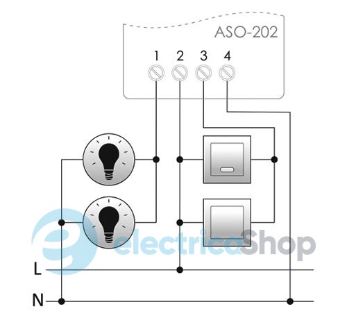 Реле лестничное ASO-203 F&F, 1НО 24V AC/DC 16А, задержка 0,5÷10 мин. с функцией антиблокировки