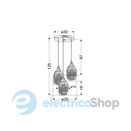 Подвесной светильник Candellux MARINA 33-60181