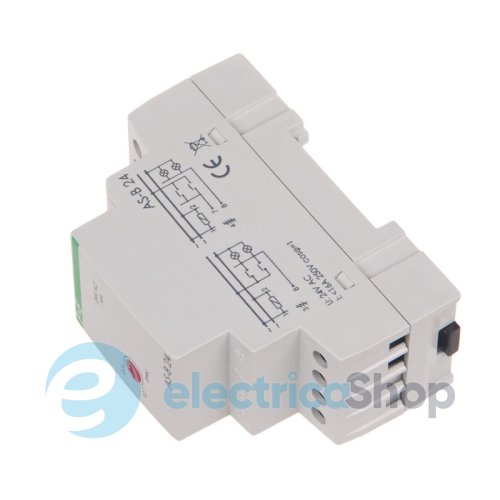 Реле лестничное AS-B24 F&F, 2мод., DIN, 1НО 24V AC/DC 16А, задержка 0,5÷10 мин