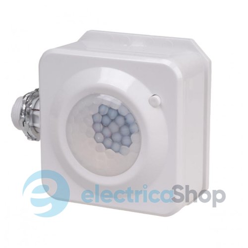Датчик движения DR-30M F&F, PIR, 80°, коридорный, 30 метров, 230V/16A IP40, белый