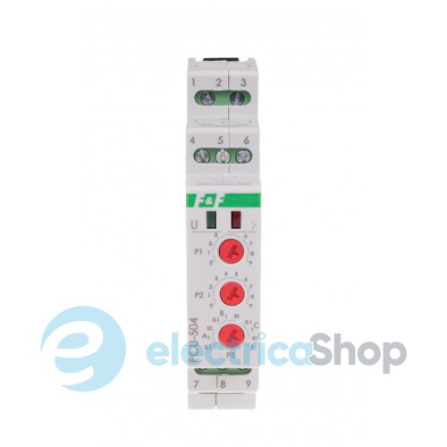 Реле времени PCU-504UNI F&F, с поддержкой после отключения напряжения, 1ПК 10А 12÷264V AC/DC DIN