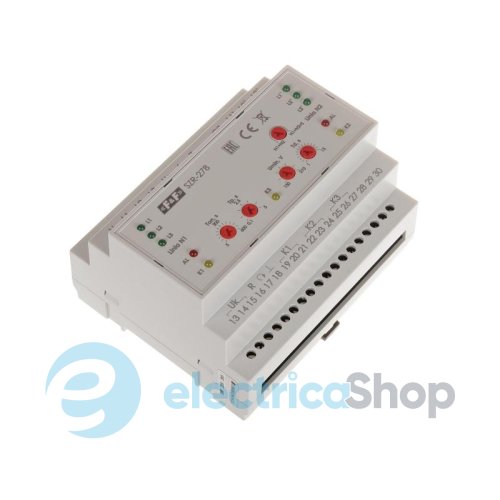 Контролер АВР для введення резервного живлення SZR-278 F&F 3P+N 4ПК 50-350V AC 8А (AC-1) дві лінії живлення