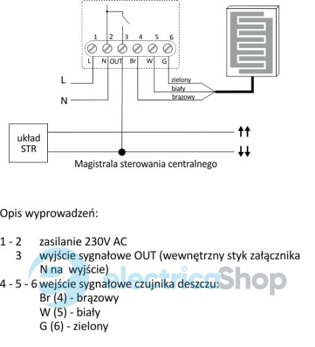 Датчик дощу STR-R F&F, 100÷265V IP65