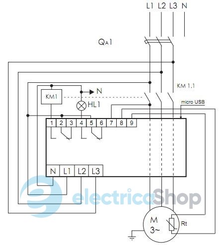 Багатофункційне реле захисту електродвигунів AZD-02 F&F, 3x400/230V+N, 1-5,5А