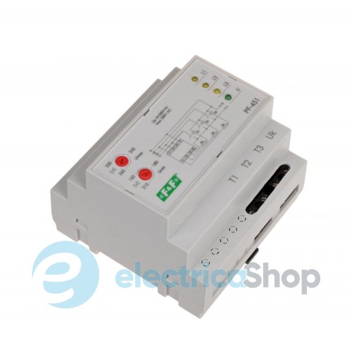 Автоматический переключатель фаз PF-451 F&F DIN 16А 3х230V/AC+ N без приоритетной фазы