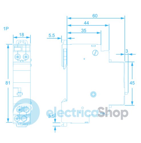 Імпульсне реле RESI9 16A 1НВ 230V/AC DIN Schneider Electric R9C30116