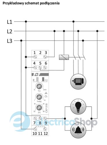 Реле пропадання, чергування фаз та напруги CKF-318 F&F DIN 2ПКх8А 3×400V/AC