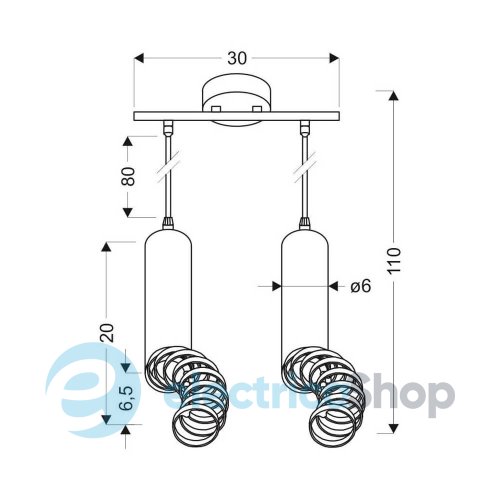 Підвісний світильник Candellux TUBA 32-78650