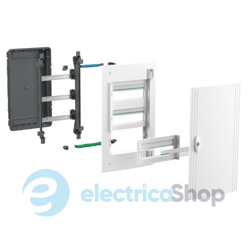 Распределительный щит врезной, 4 ряда по 13 модулей, белые двери, PrismaSeT XS, SE LVSXN413